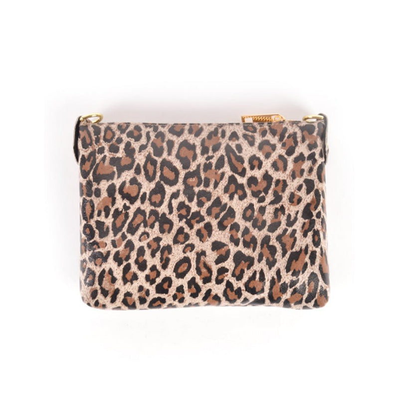 Lederen Panter Metallic Clutch 4 kleuren