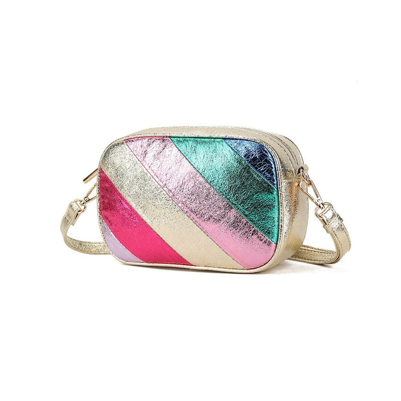 Giuliano Kunstlederen rainbow schoudertas metallic