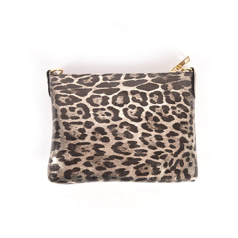 Lederen Panter Metallic Clutch 4 kleuren