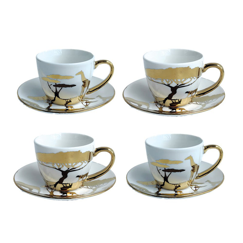 SAVANA DORE KOFFIEKOPPEN EN SCHOTELS - SET VAN 4