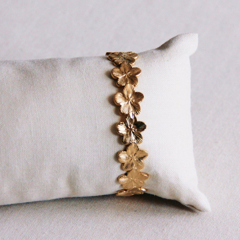 Bangle bloemen - goud