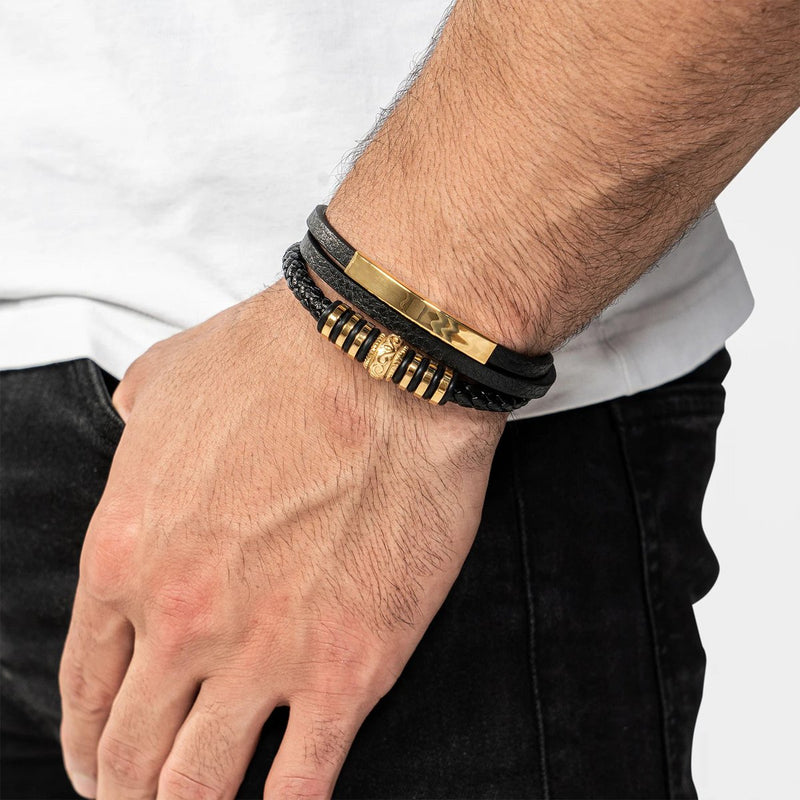 Leren armband "Shine"