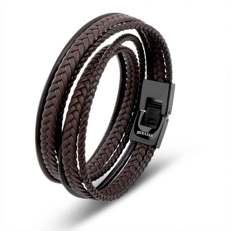 Leren armband "Wrap"