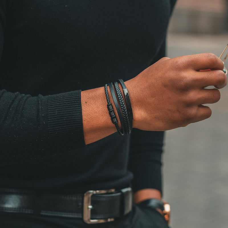 Leren armband "Brave"