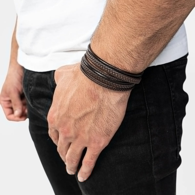 Leren armband "Wrap"