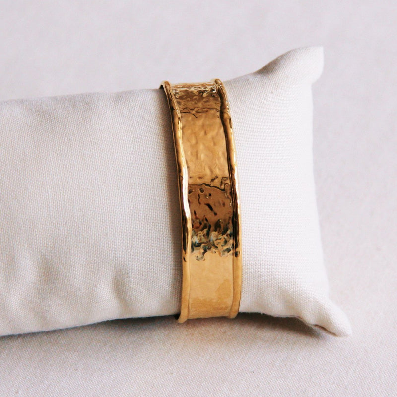 Bangle breed gedeukt - goud