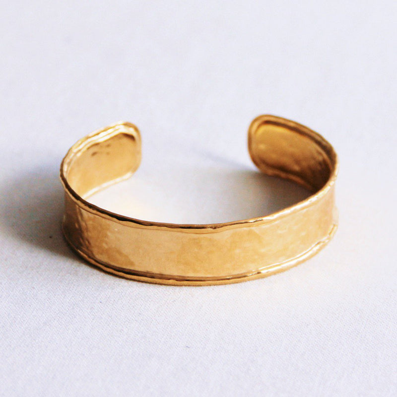 Bangle breed gedeukt - goud