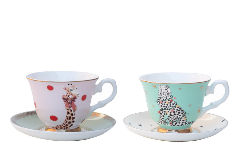 Yvonne Ellen Set/2 Cup & Saucer set of 2, giftbox /1