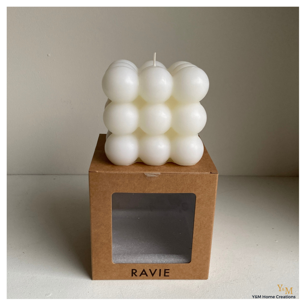 Ravie Blokkaars groot wit 12 cm X 12 cm